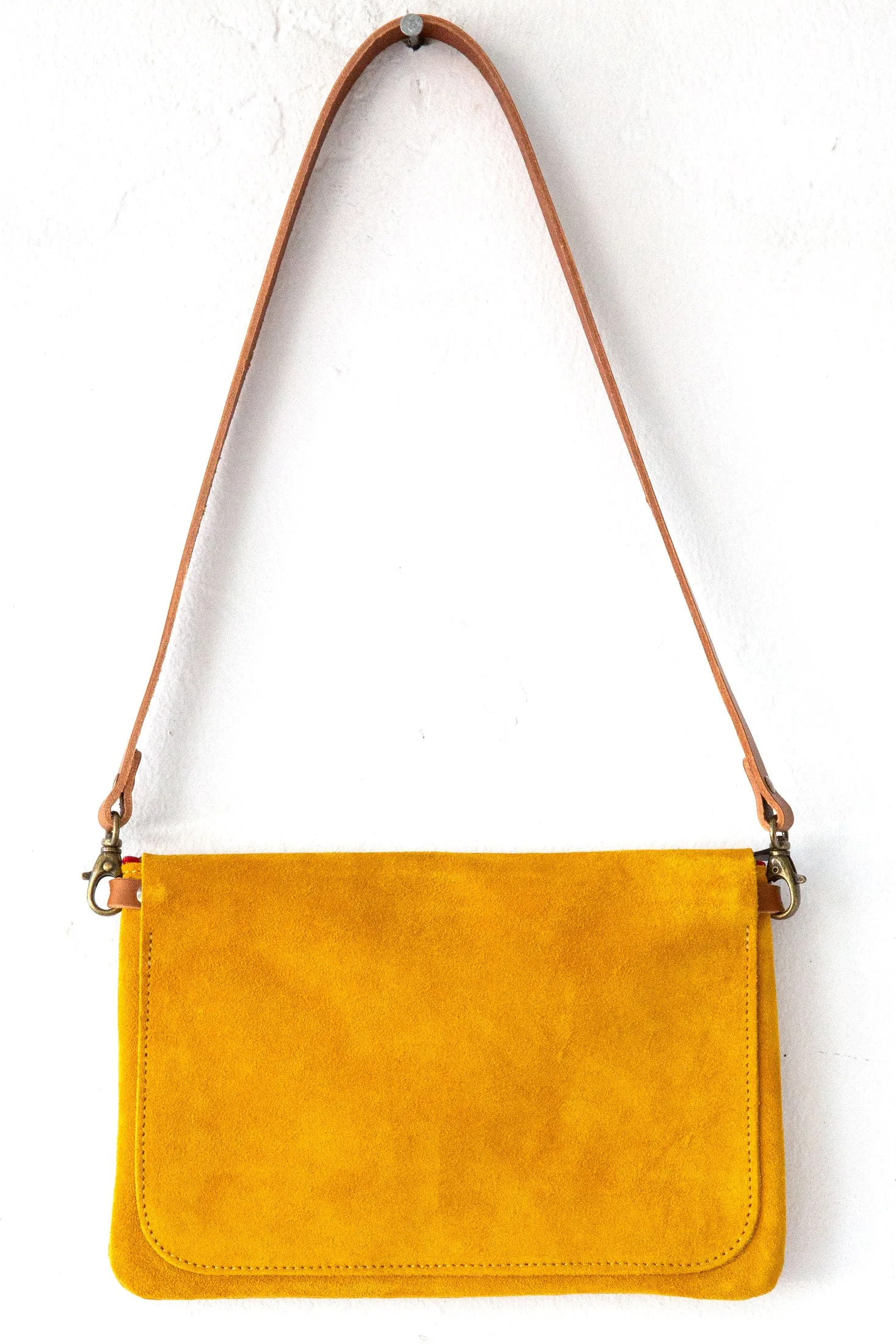 Suede Flap Bag