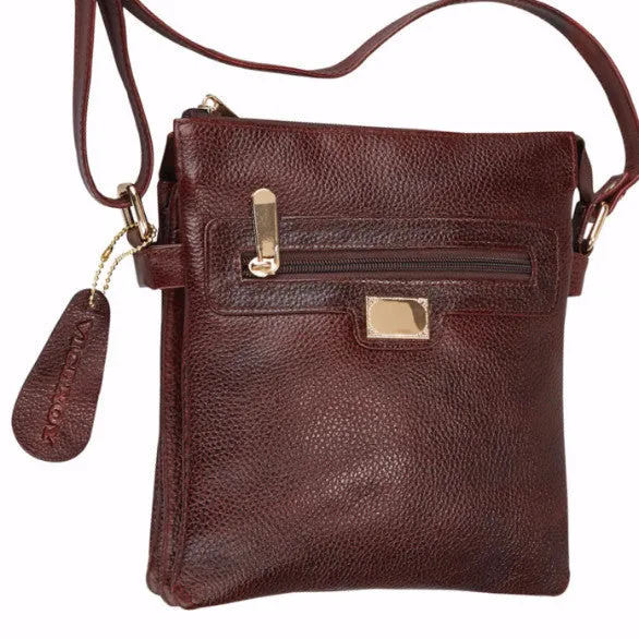 Tall Leather Cross-Body Bag - 974
