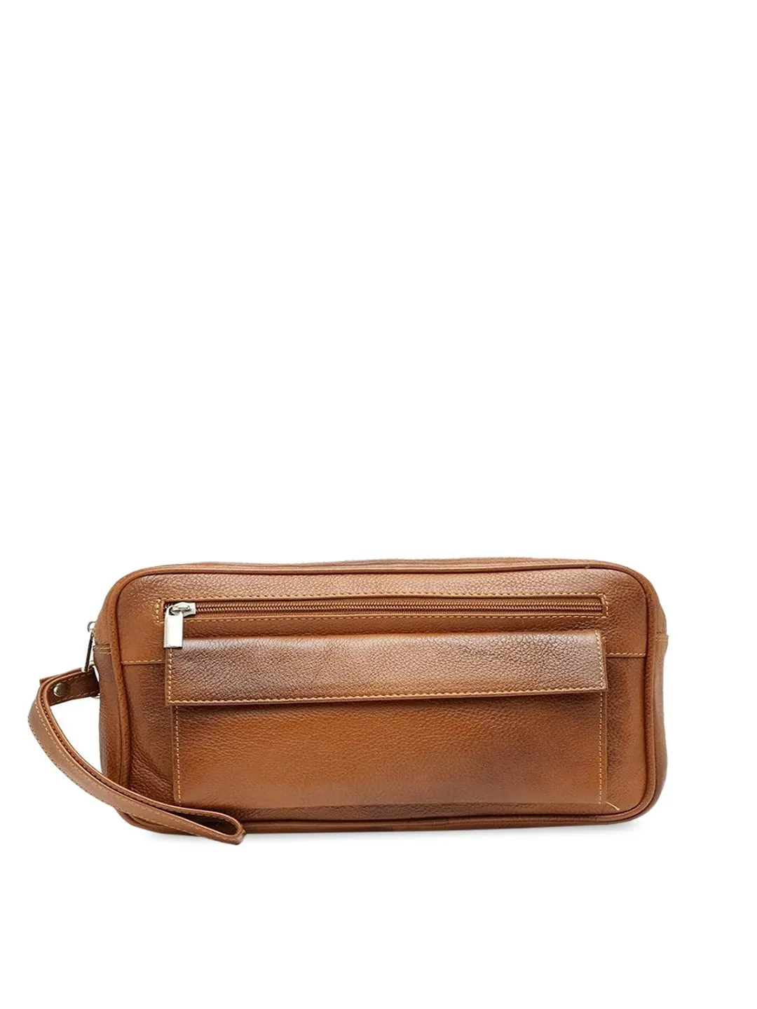 Teakwood  Genuine Leather Toiletry Bag (Tan) - Clearance sale