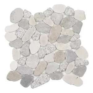 Terrazzo Vintage Light Occhialino - Shaved Pebble Tile