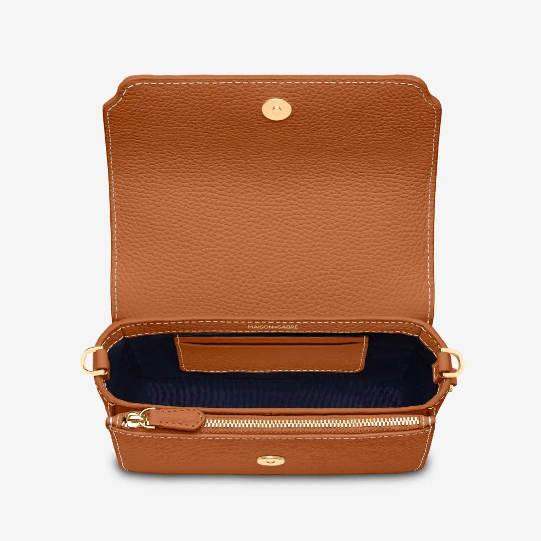 The Mini Flap Bag - Pecan Brown