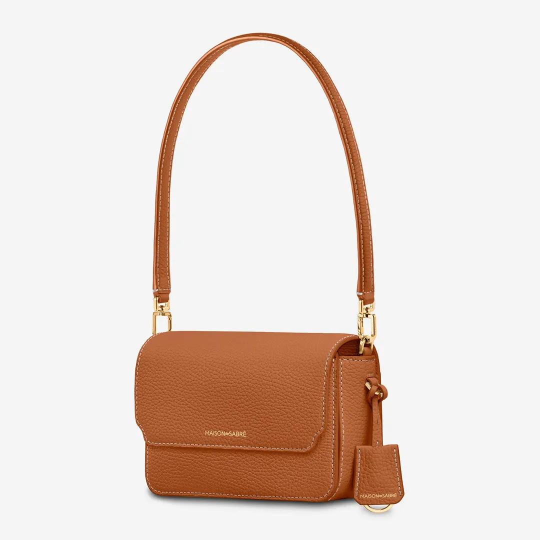 The Mini Flap Bag - Pecan Brown
