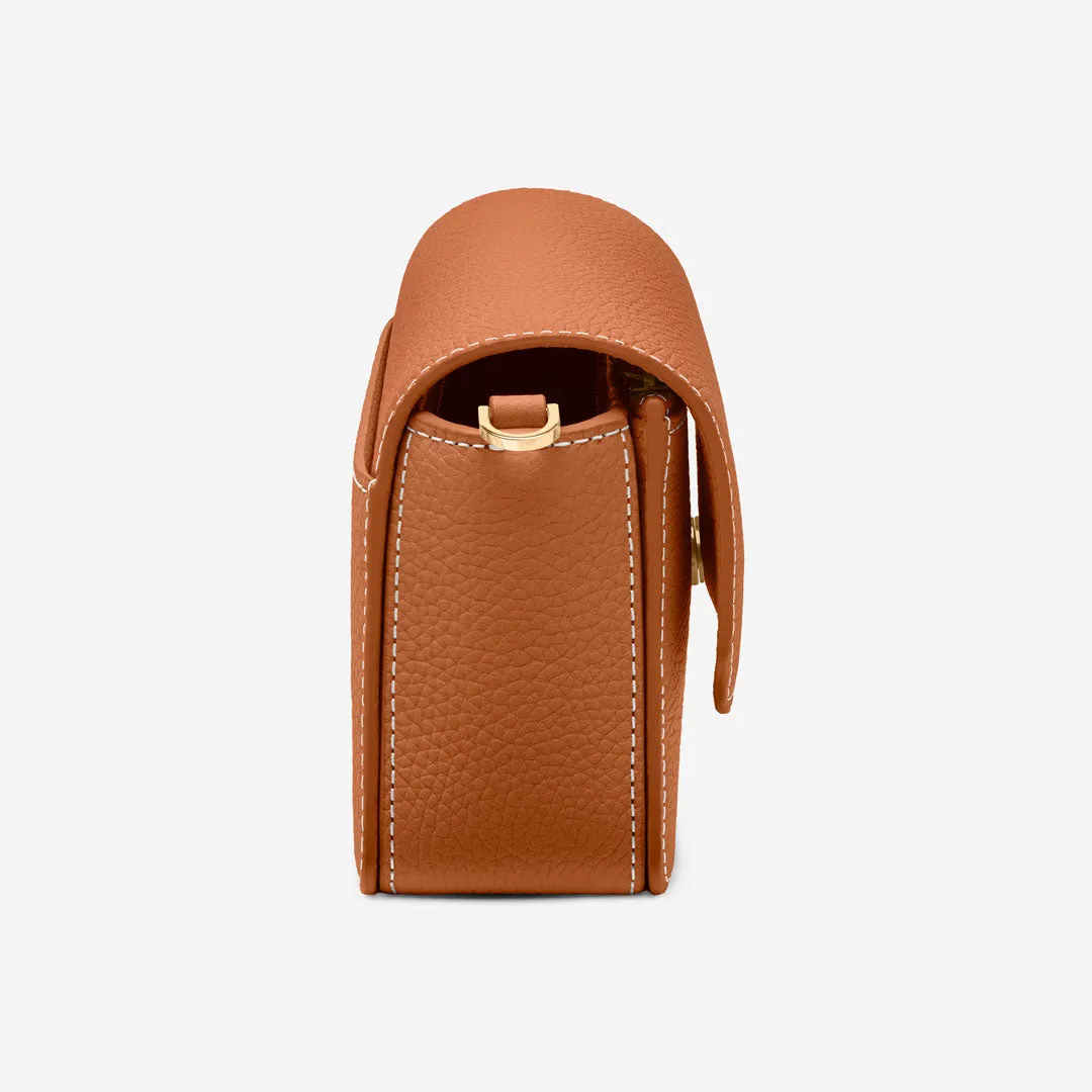 The Mini Flap Bag - Pecan Brown
