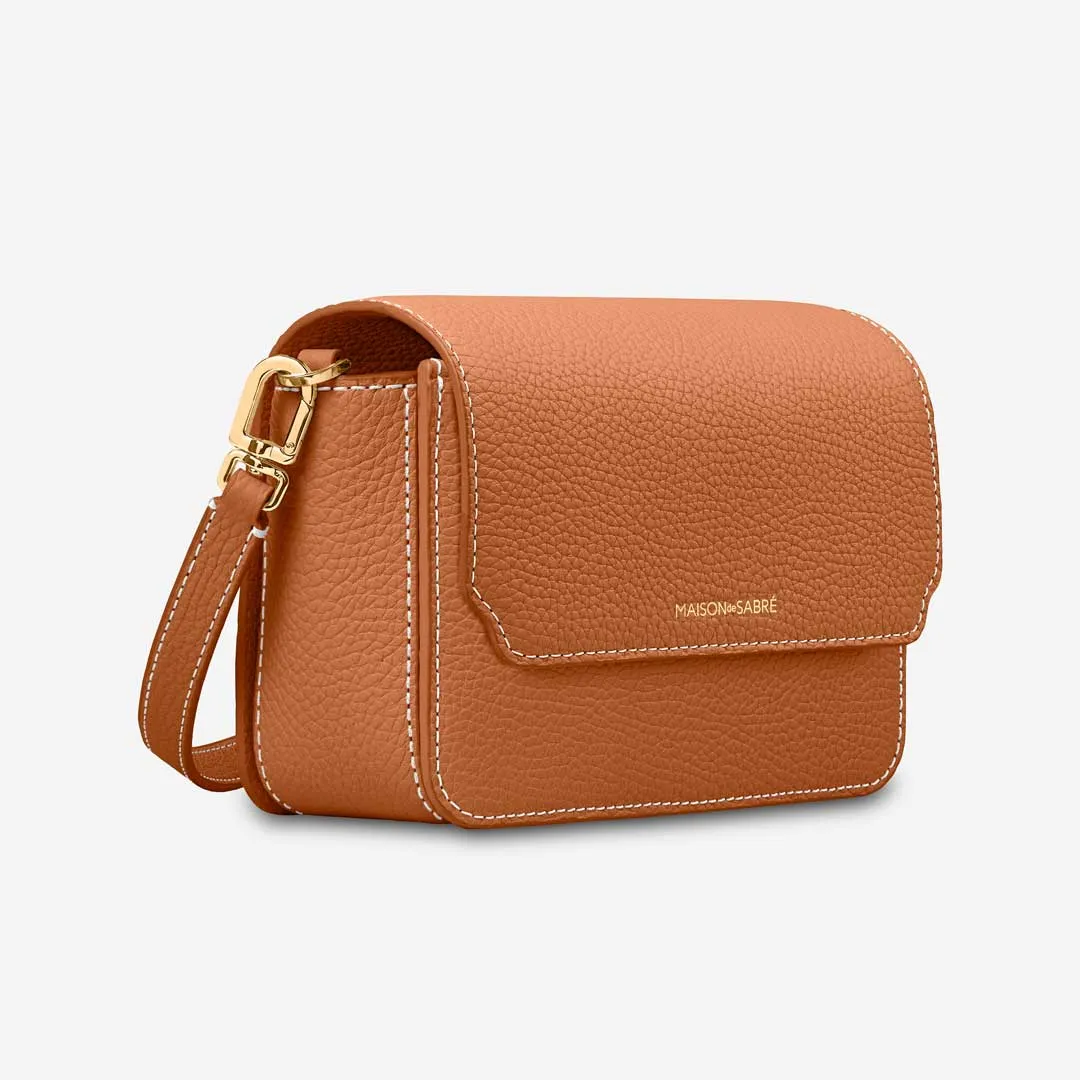 The Mini Flap Bag - Pecan Brown