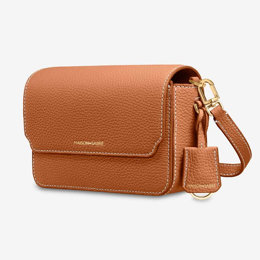 The Mini Flap Bag - Pecan Brown