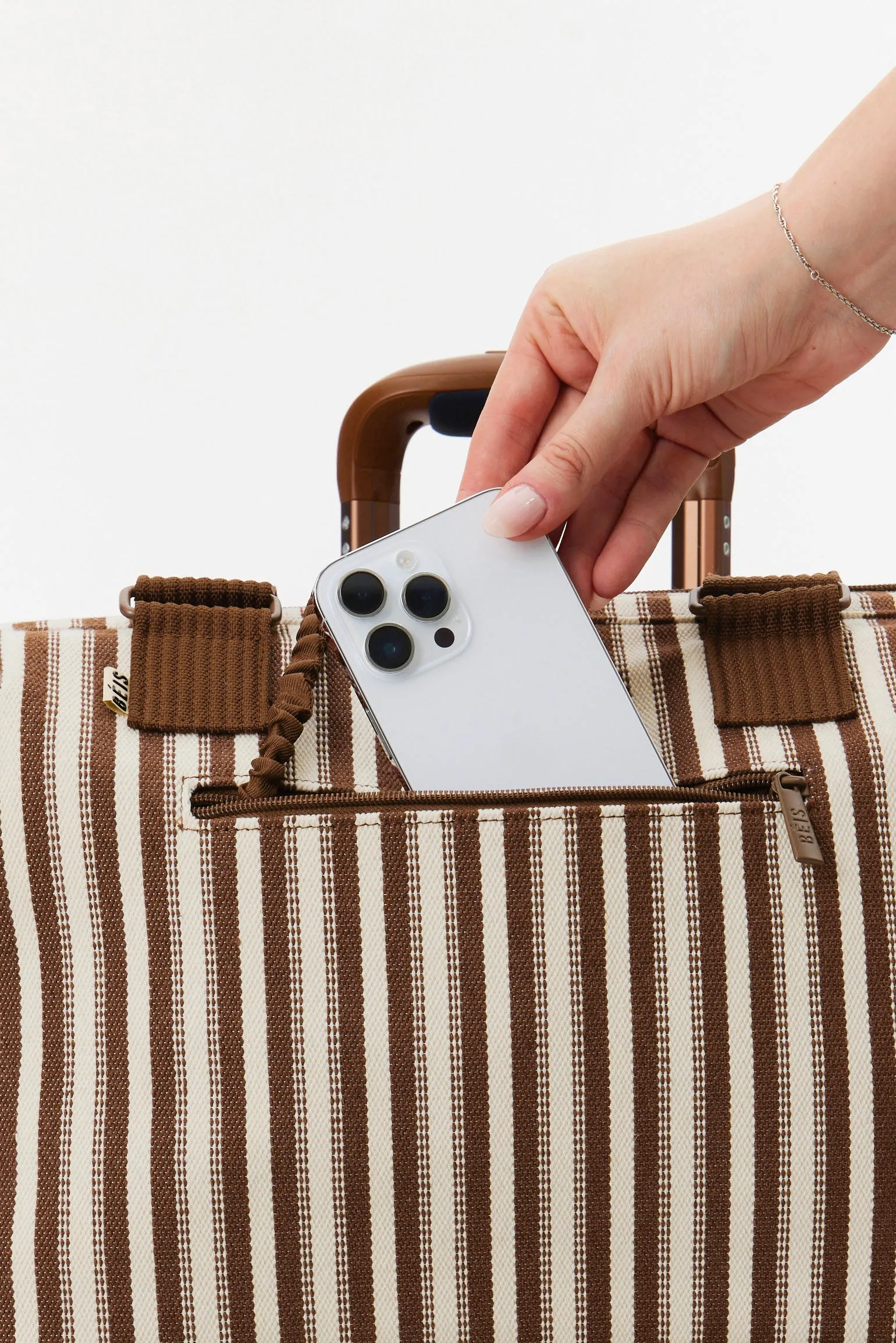 The Mini Weekender in Maple Stripe