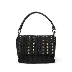 Think Royln Bar Bag in Black Flight Nylon Studded