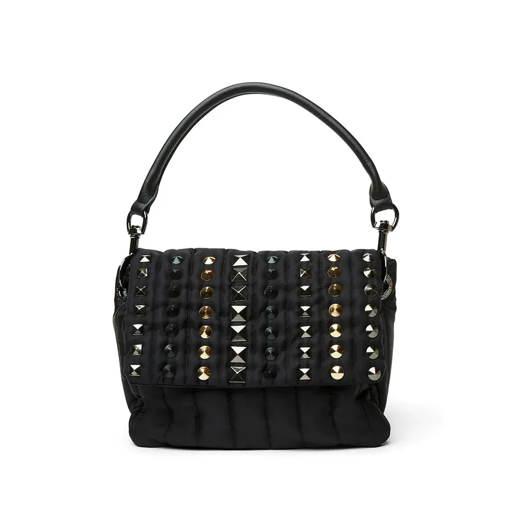 Think Royln Bar Bag in Black Flight Nylon Studded