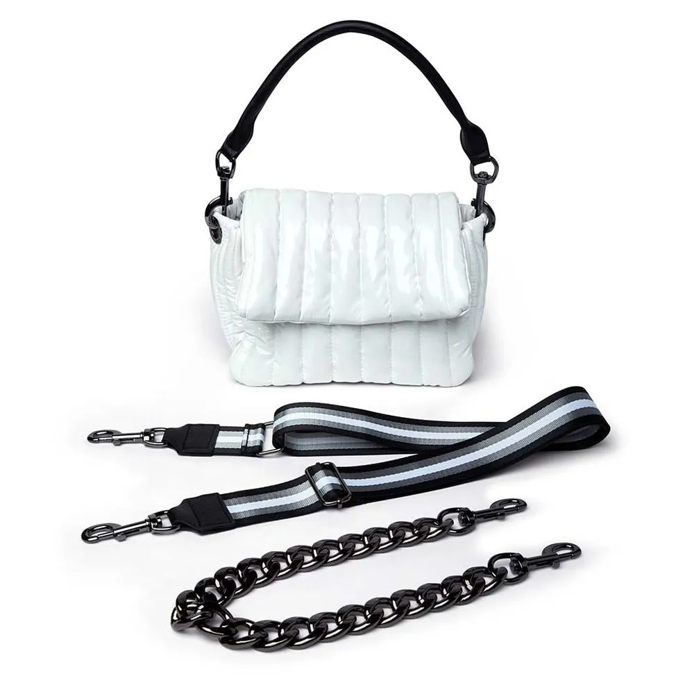 Think Royln Bar Bag in White Patent