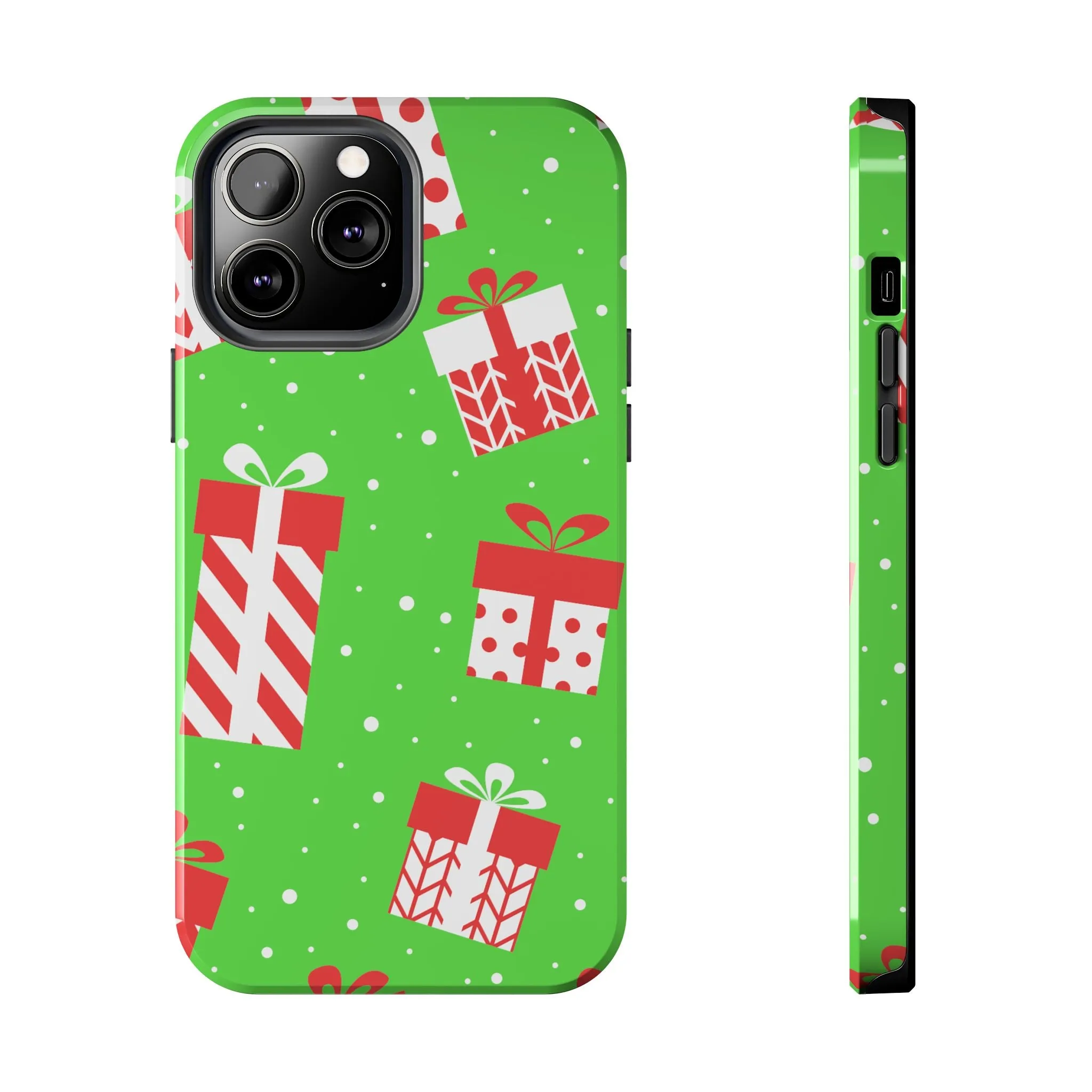 Tough Phone Case for iPhone – Bright Presents Design | Stylish and Durable Holiday Stocking Stuffer Gift