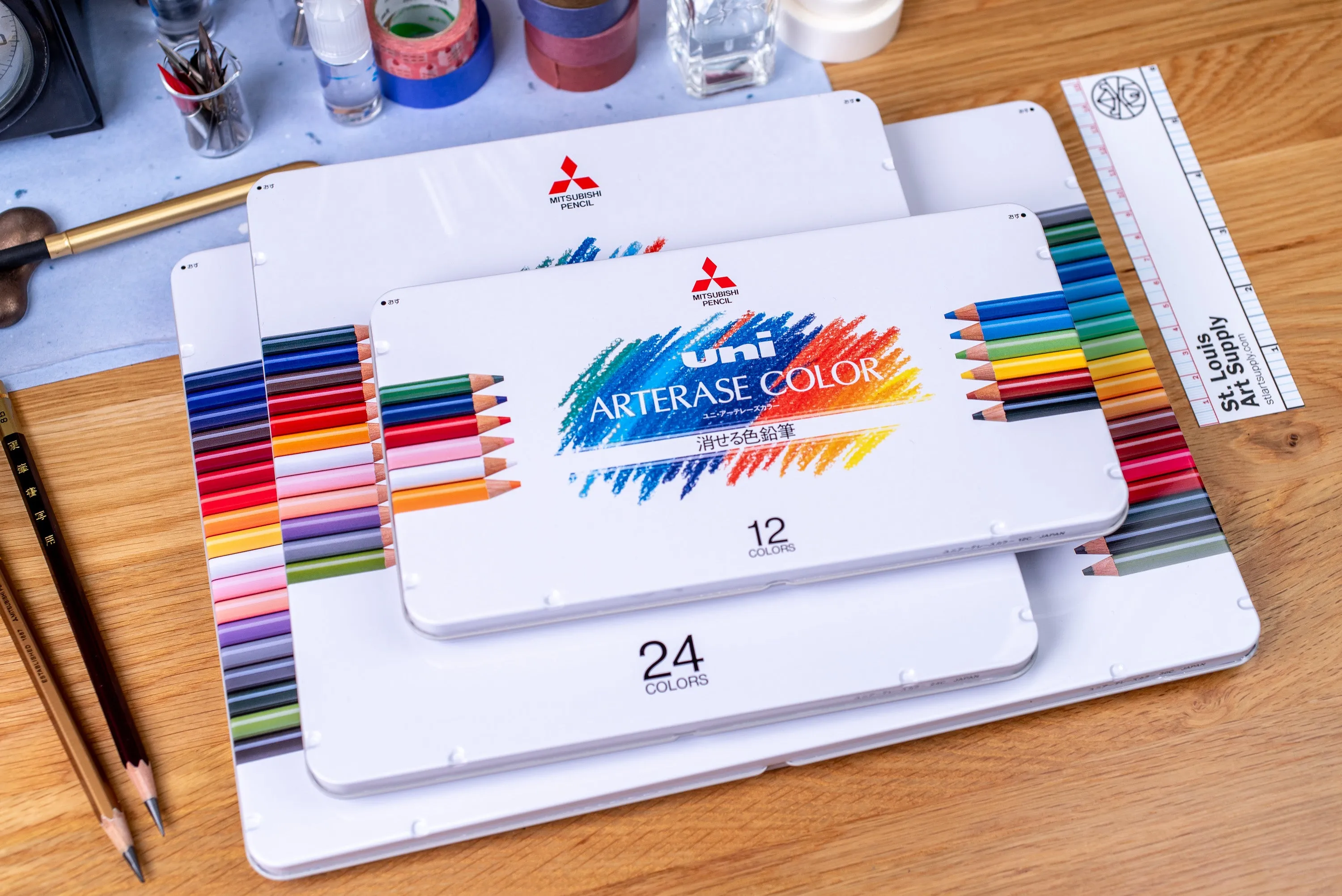 Uni Arterase Colored Pencils, Set of 24