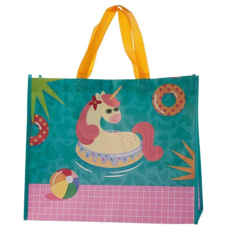 Vacation Vibes Unicorn Shopping Bag Design Durable Reusable Shopping Bag