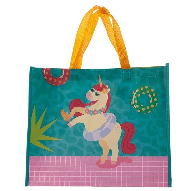 Vacation Vibes Unicorn Shopping Bag Design Durable Reusable Shopping Bag