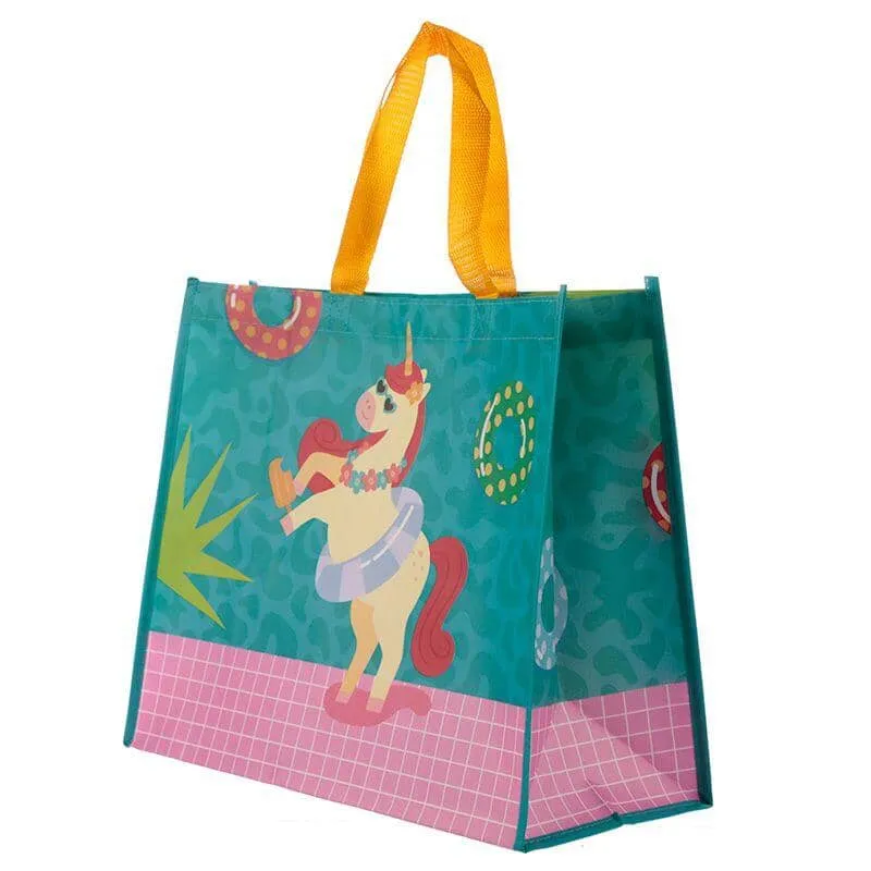 Vacation Vibes Unicorn Shopping Bag Design Durable Reusable Shopping Bag