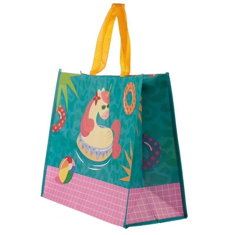 Vacation Vibes Unicorn Shopping Bag Design Durable Reusable Shopping Bag