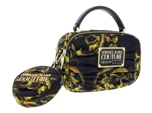 Versace Jeans Couture Black/Gold  Small  Nylon Shoulder Bag with Coin Purse