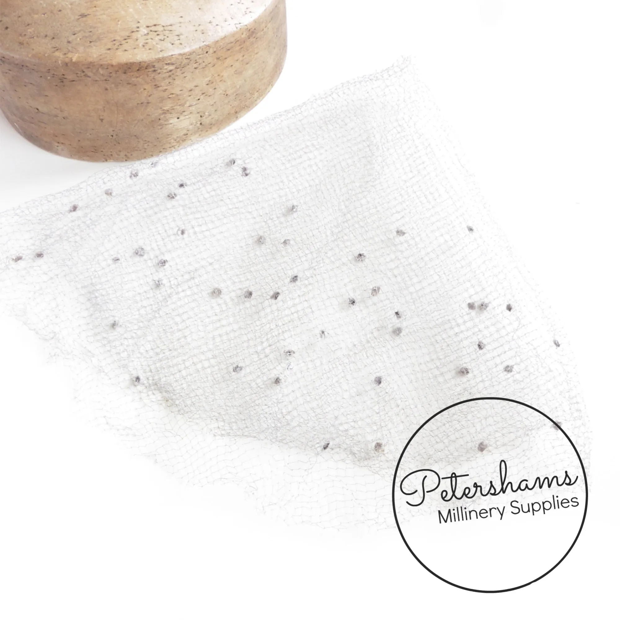 Vintage 1930's/40s Dotted Veiling Round - V Design