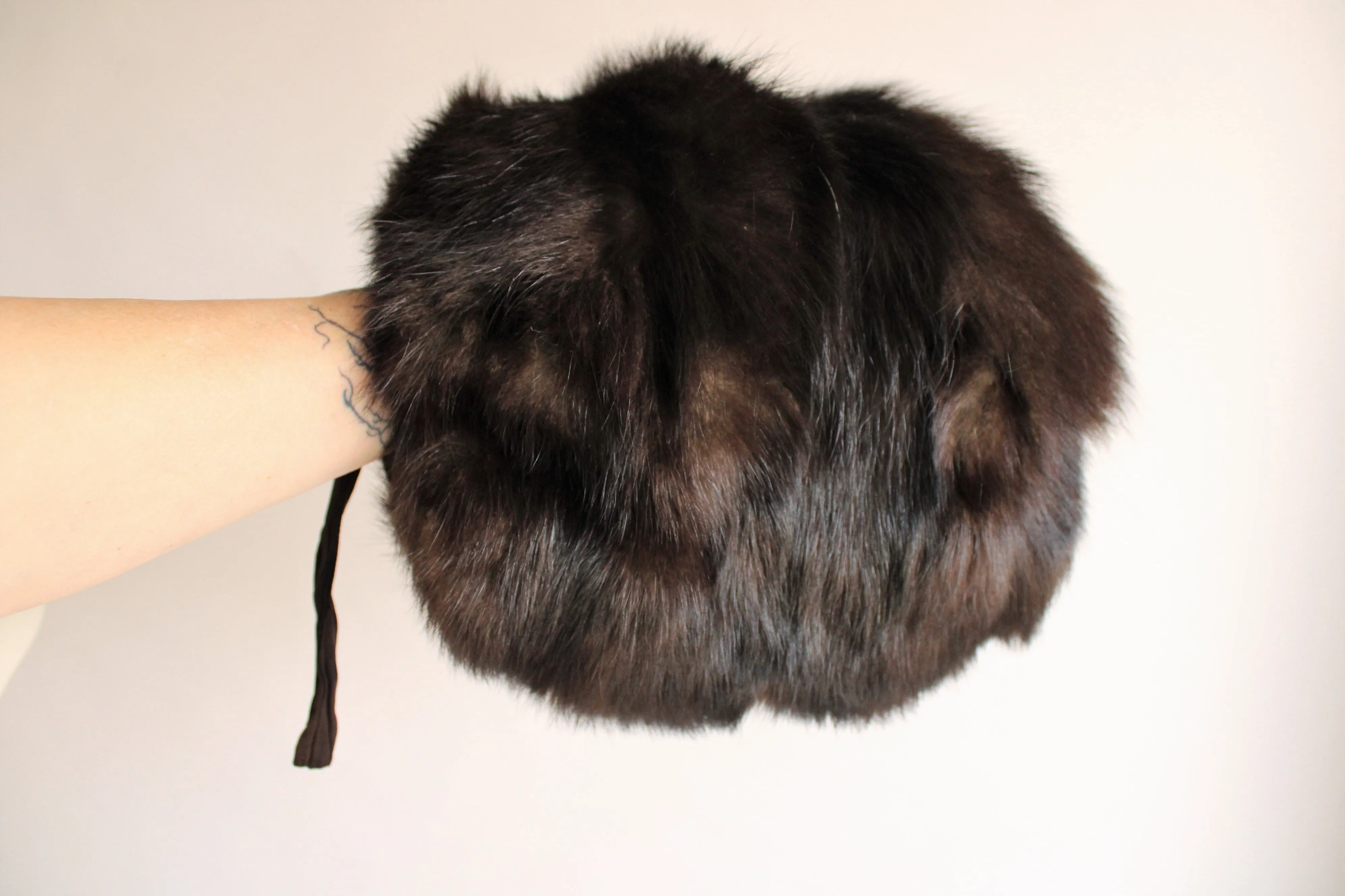 Vintage 1940s Fur Hand Muff