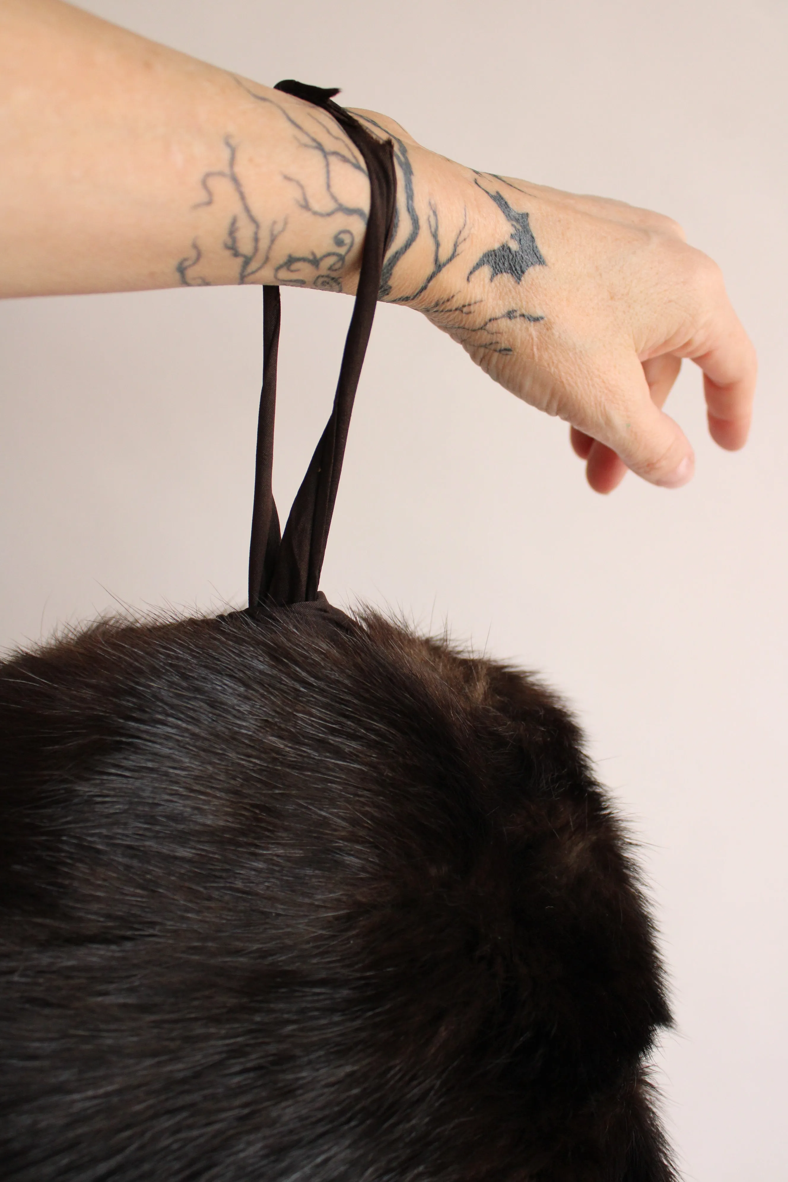 Vintage 1940s Fur Hand Muff