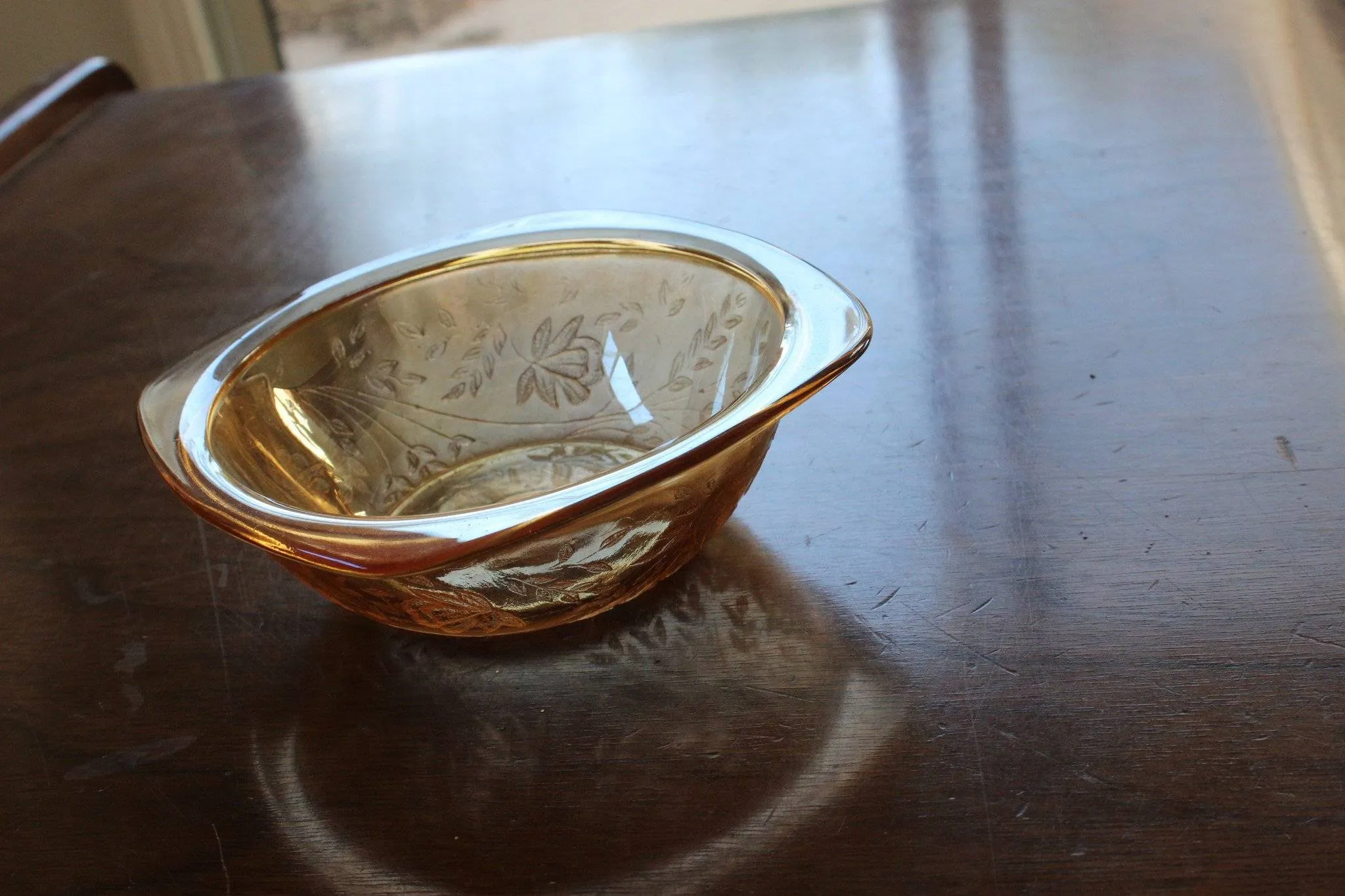 Vintage Carnival Glass Marigold Bowl
