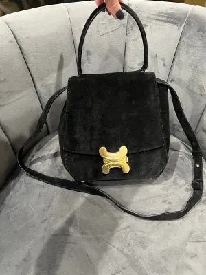 Vintage Celine Triomphe Suede Two-Way bag