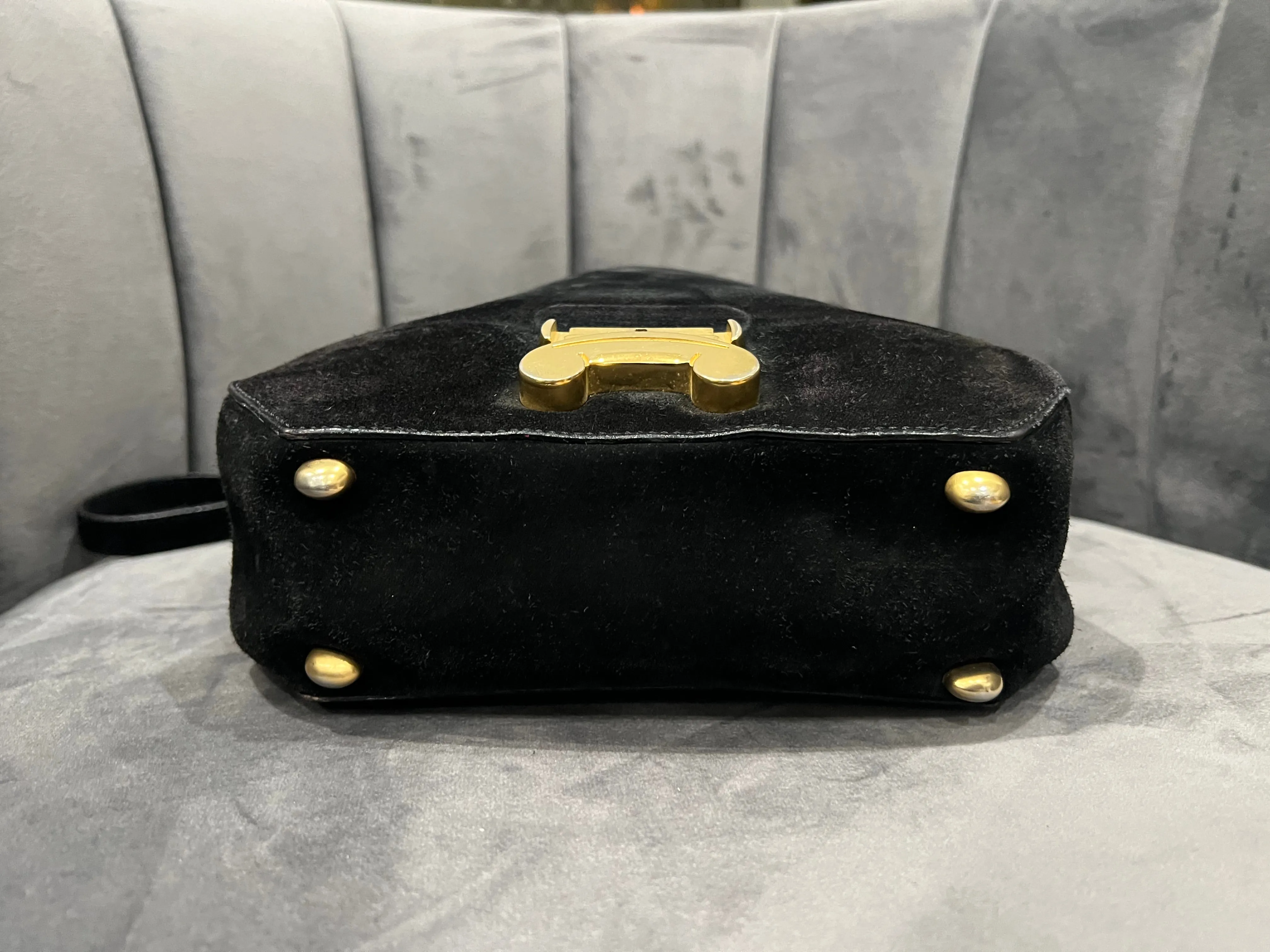 Vintage Celine Triomphe Suede Two-Way bag