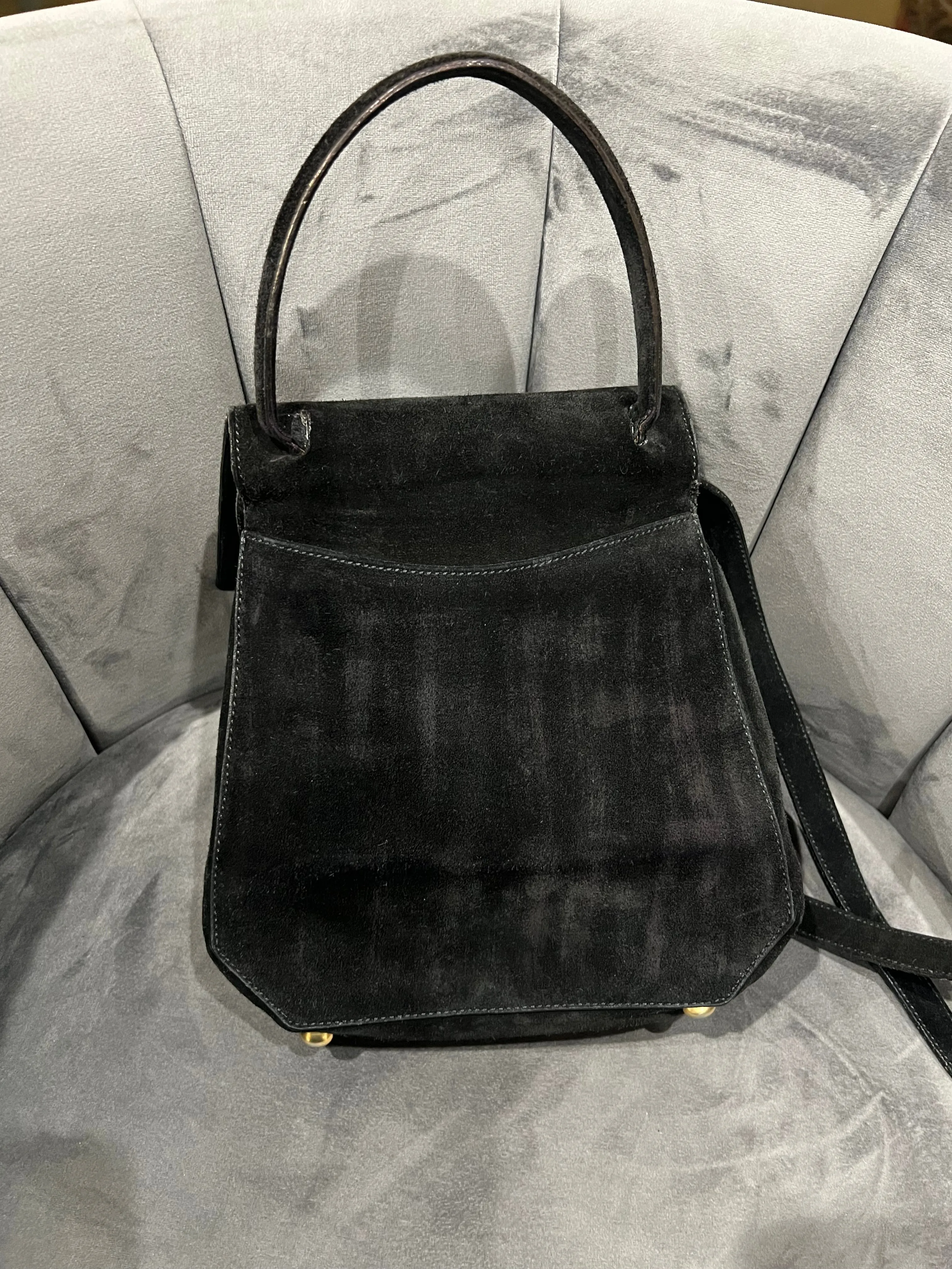 Vintage Celine Triomphe Suede Two-Way bag