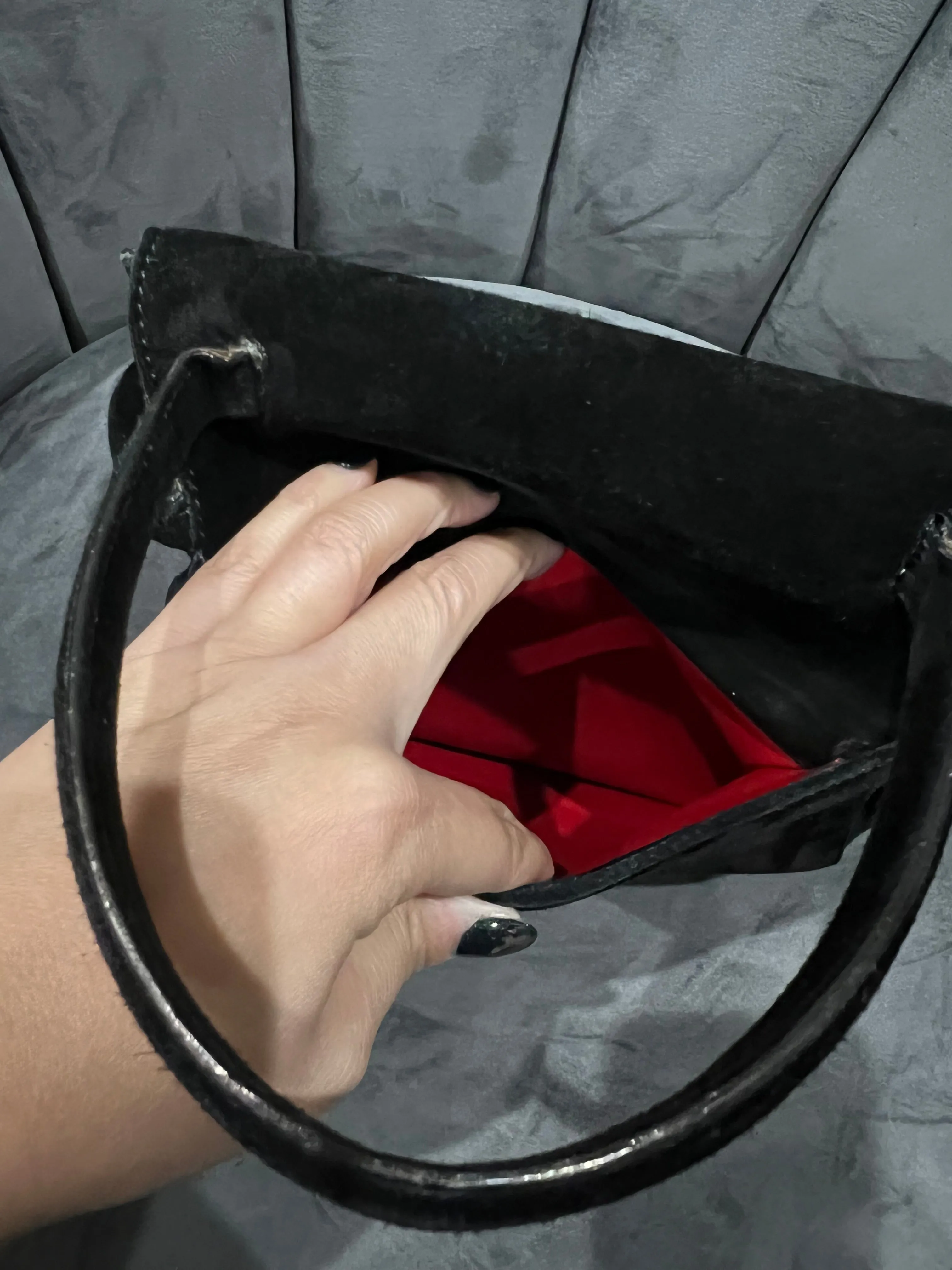 Vintage Celine Triomphe Suede Two-Way bag