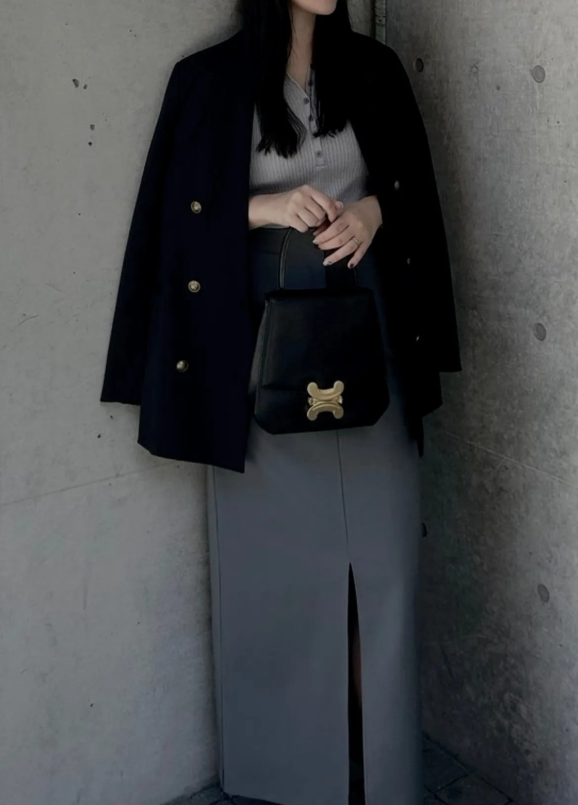 Vintage Celine Triomphe Suede Two-Way bag