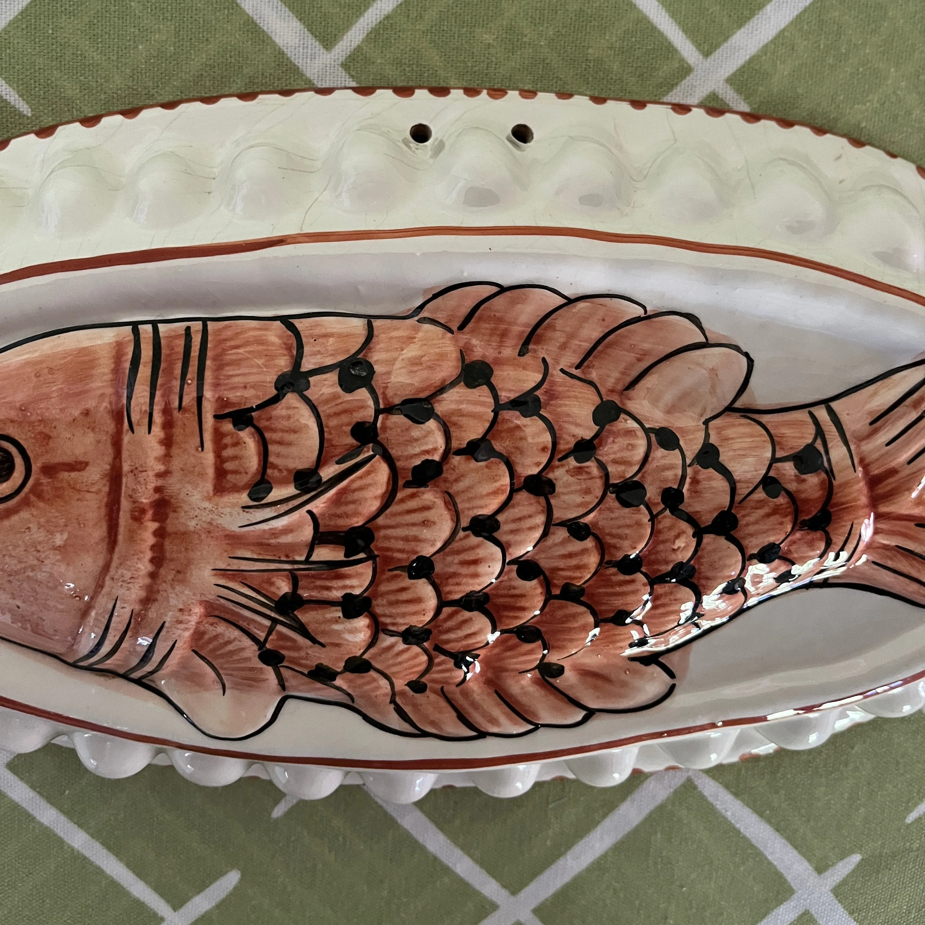 Vintage Ceramic Italian Bonwit Teller Fish Mold