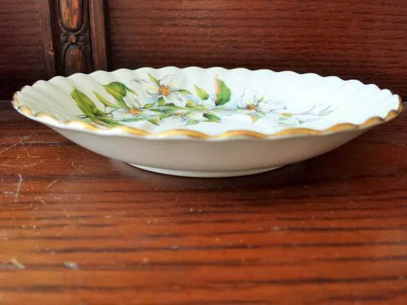 Vintage China Tea Saucer, White Trillium, Royal Albert