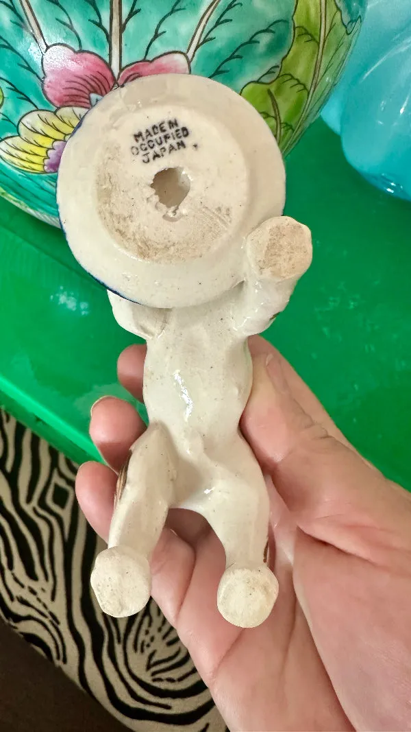 Vintage Dog Drinking Figurine, Occupied Japan