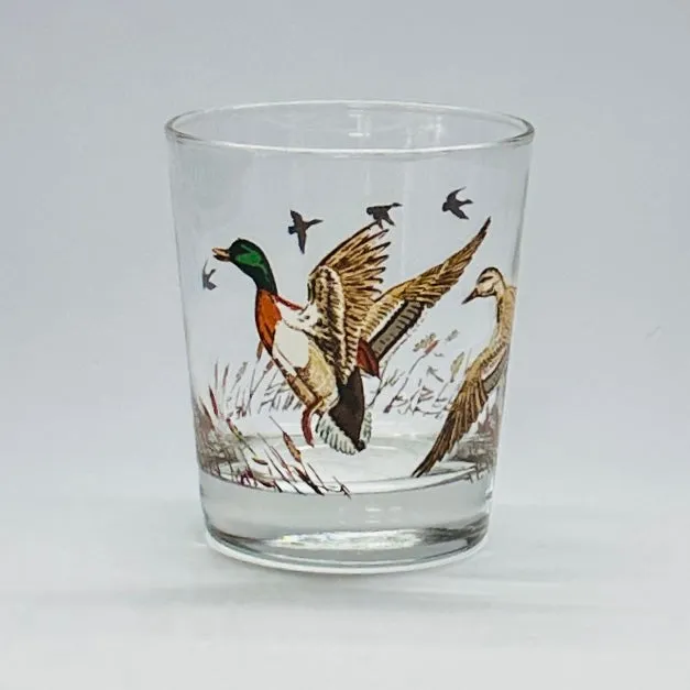 Vintage Duck-Themed Highball Glasses, Set of 4