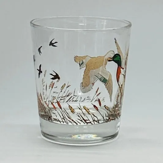 Vintage Duck-Themed Highball Glasses, Set of 4