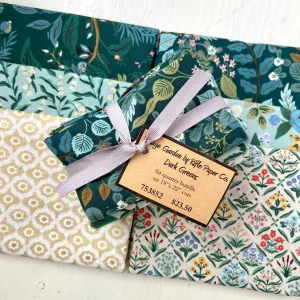 Vintage Garden Collection by Rifle Paper Co. - Dark Greens Fat Quarter Bundle