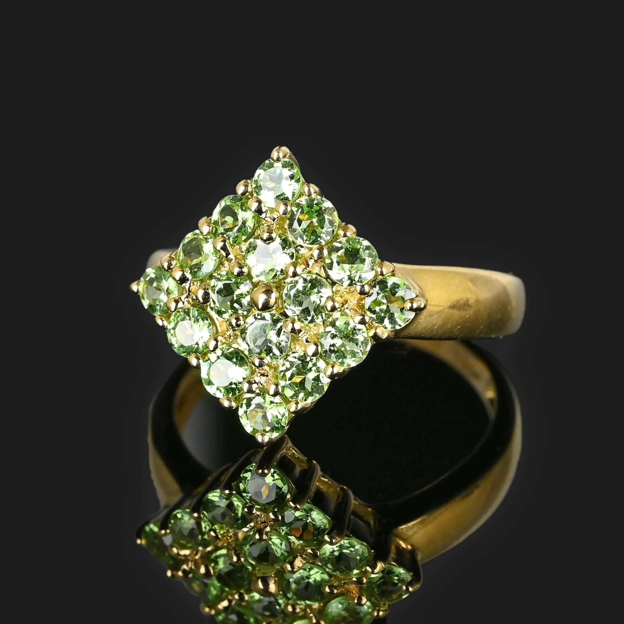 Vintage Gold Tsavorite Green Garnet Ring