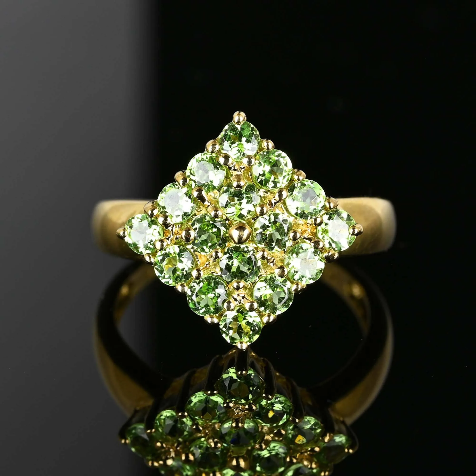 Vintage Gold Tsavorite Green Garnet Ring