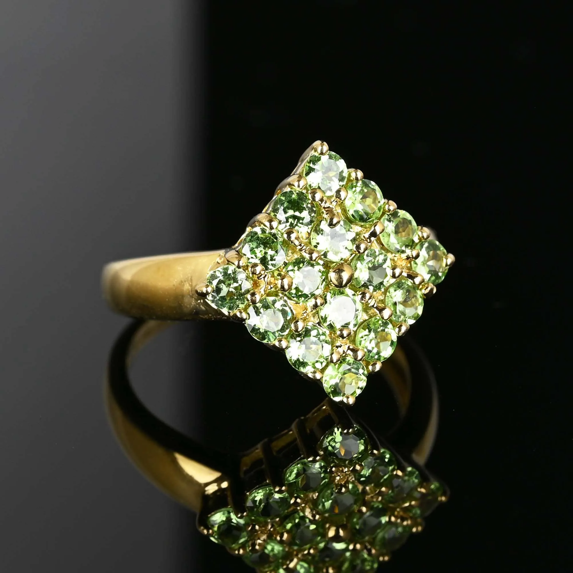 Vintage Gold Tsavorite Green Garnet Ring