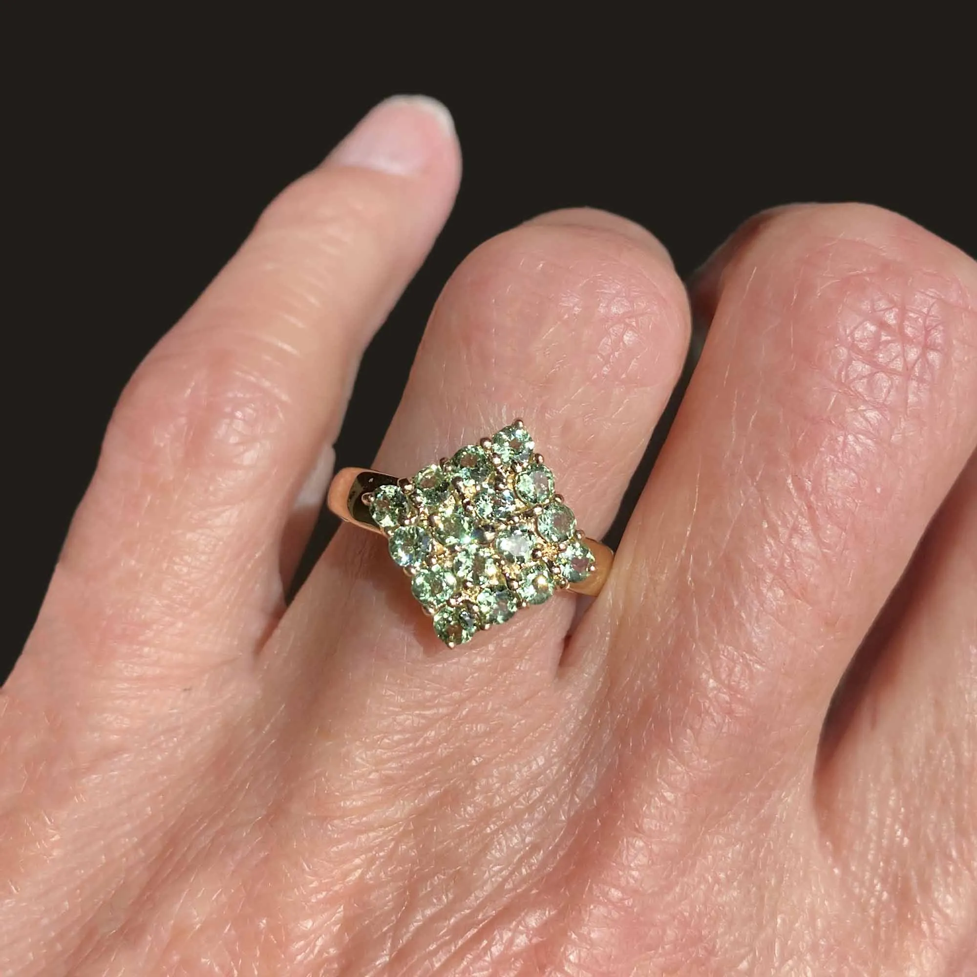 Vintage Gold Tsavorite Green Garnet Ring