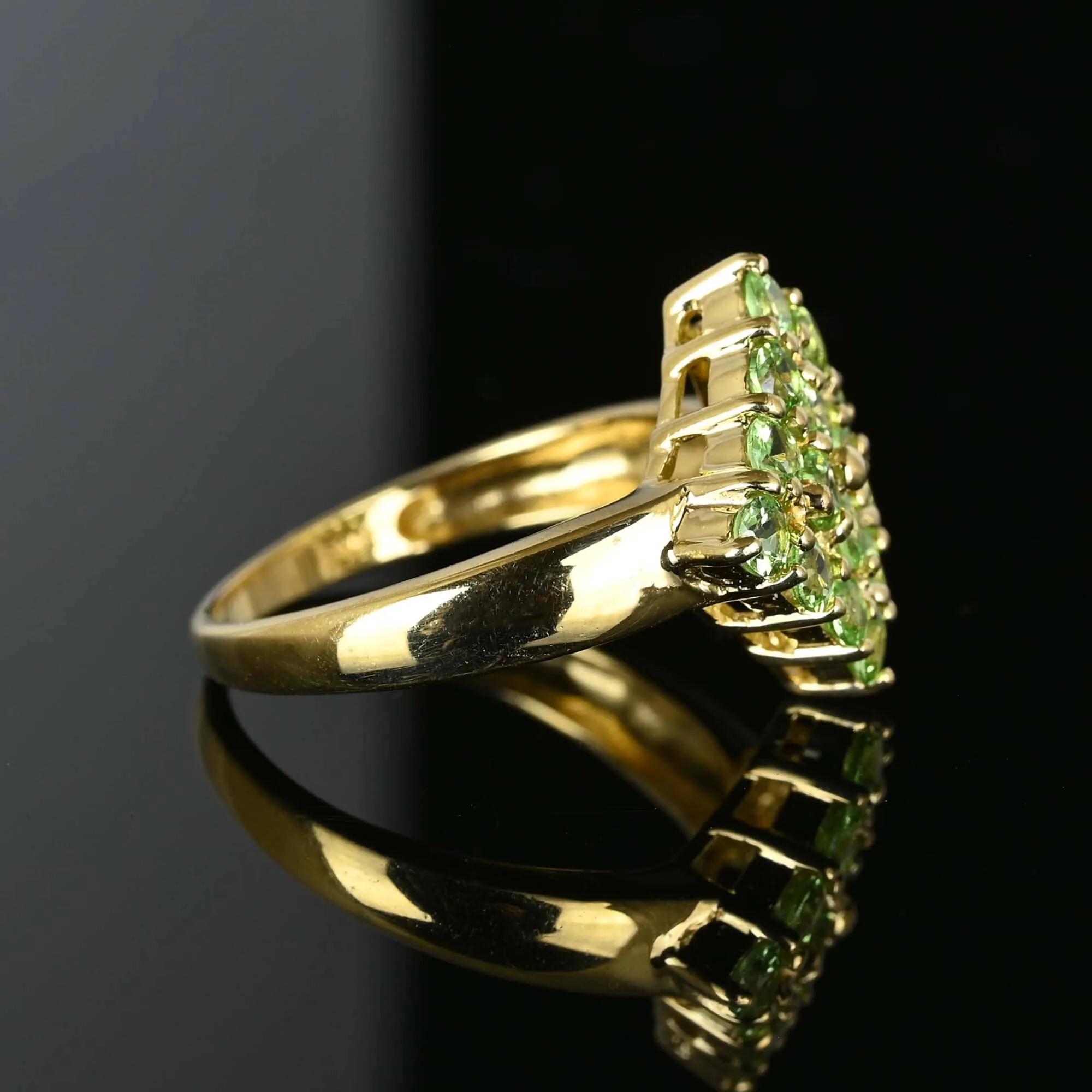 Vintage Gold Tsavorite Green Garnet Ring