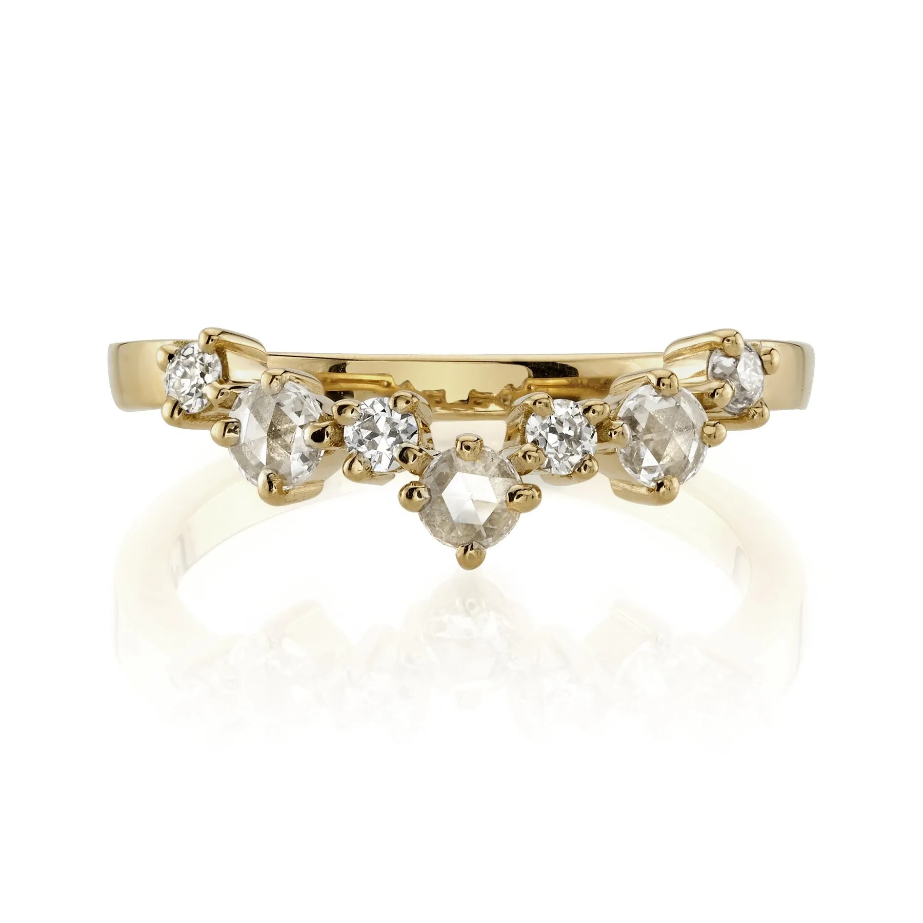 Vintage-Inspired Rose Cut Diamond "Brooke" Wedding Band