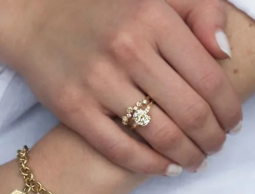 Vintage-Inspired Rose Cut Diamond "Brooke" Wedding Band