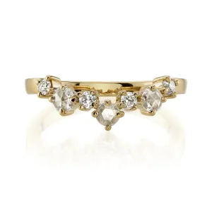 Vintage-Inspired Rose Cut Diamond "Brooke" Wedding Band