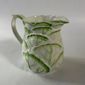 Vintage Leafy Ceramic Pitcher