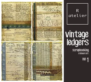 Vintage Ledgers Scrapbooking Washi Stickers