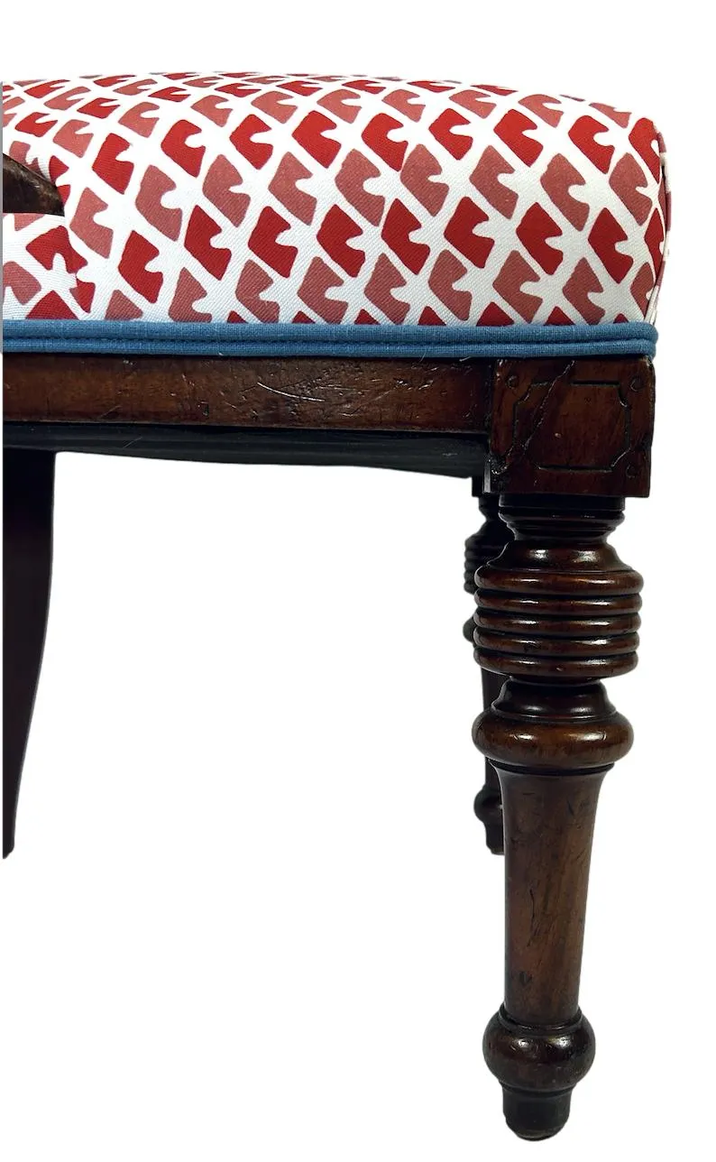Vintage Low Slung Indian-Style Chairs, Pair