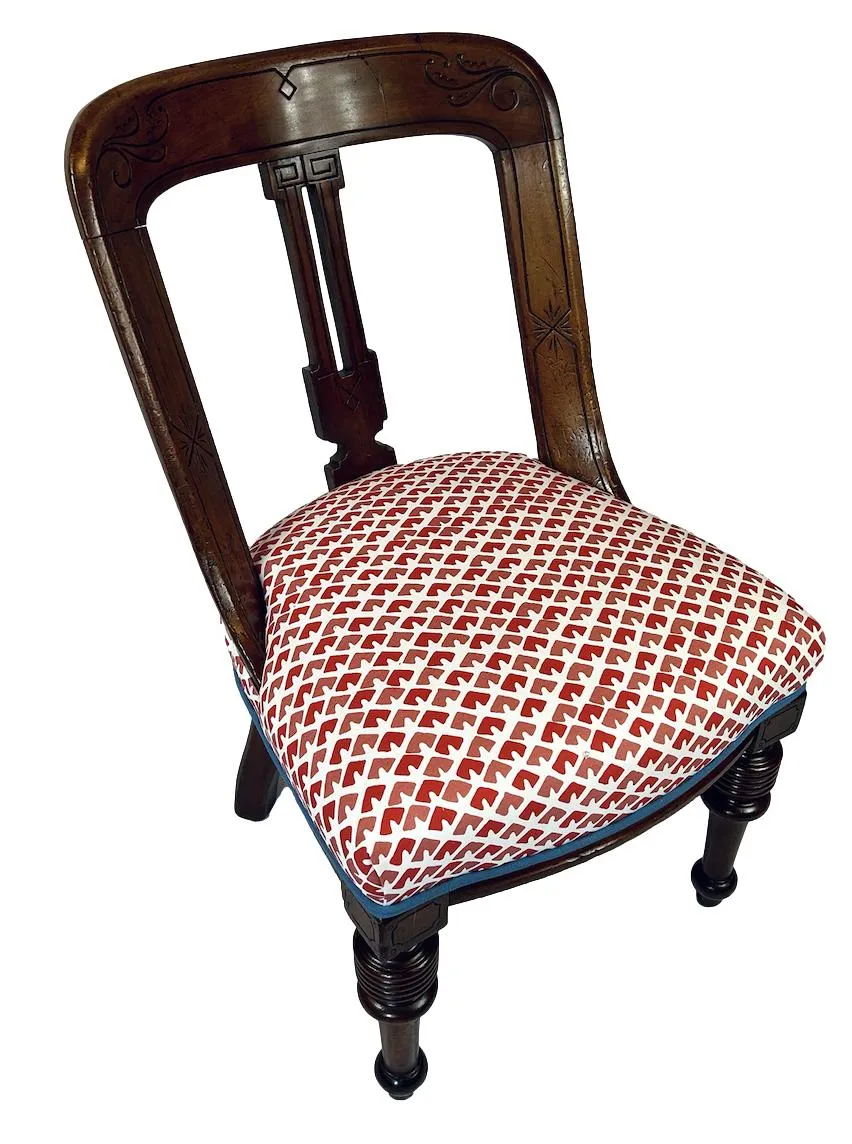 Vintage Low Slung Indian-Style Chairs, Pair