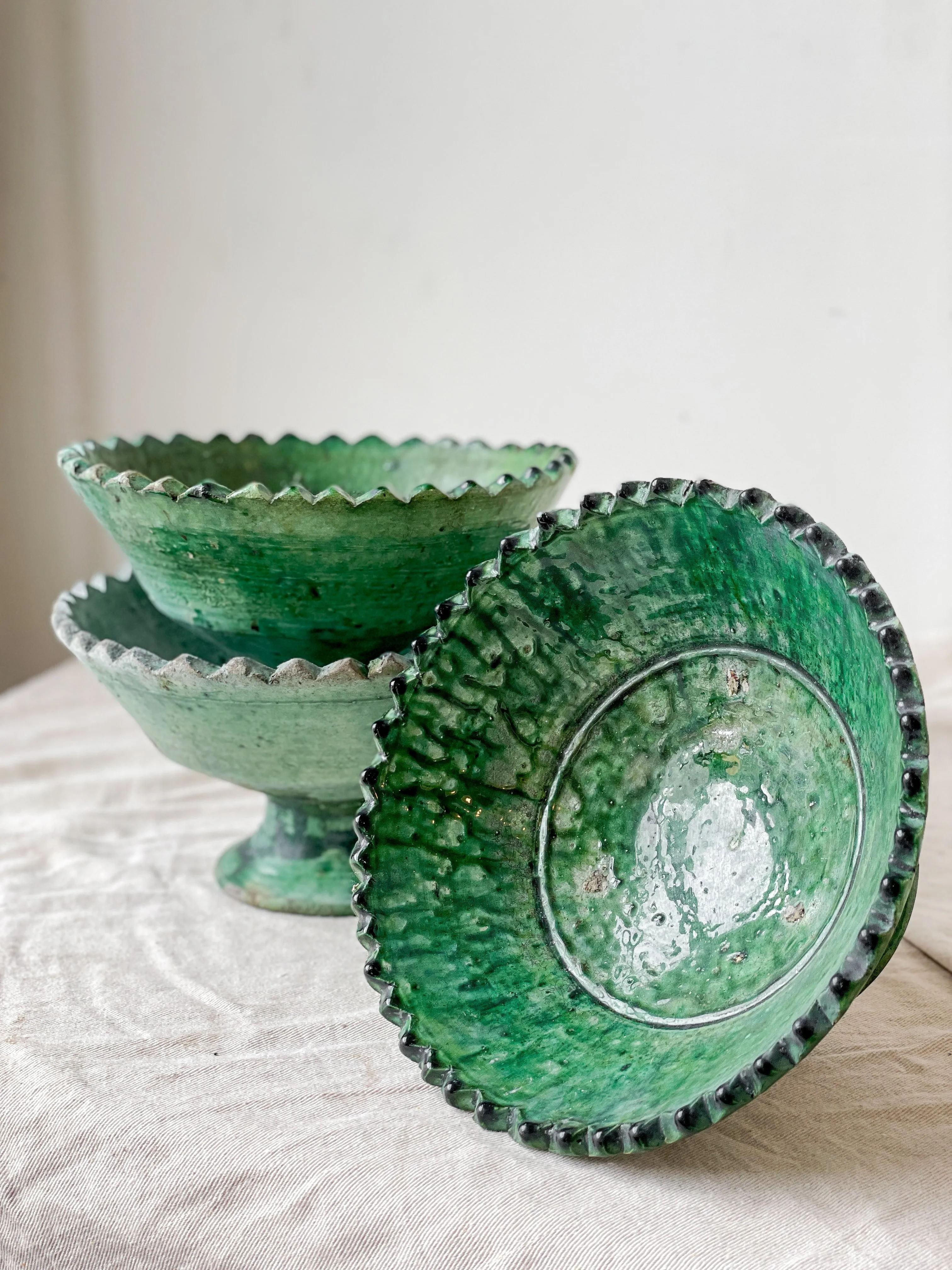 Vintage Moroccan Zig Zag Bowl