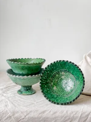 Vintage Moroccan Zig Zag Bowl