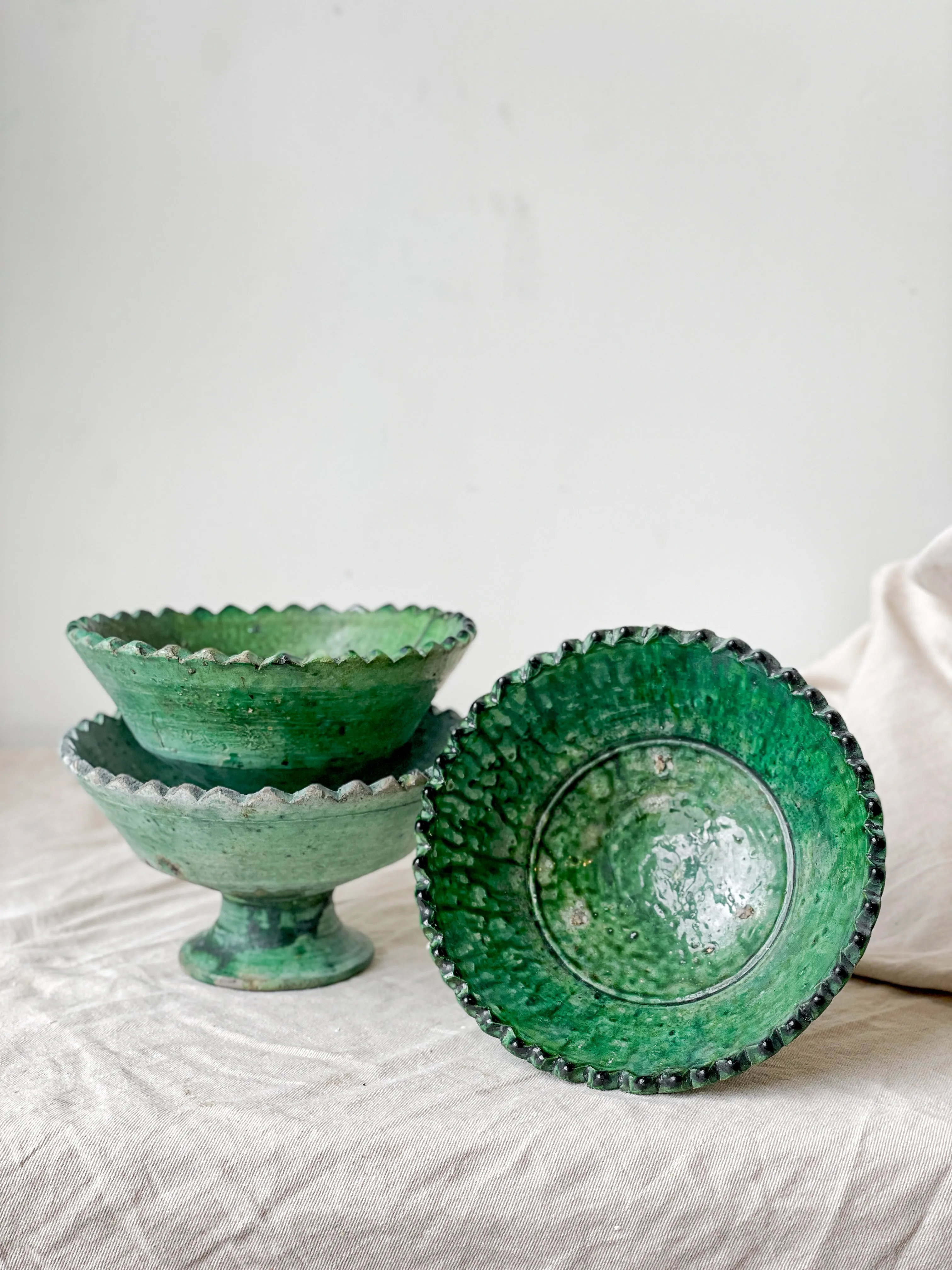 Vintage Moroccan Zig Zag Bowl